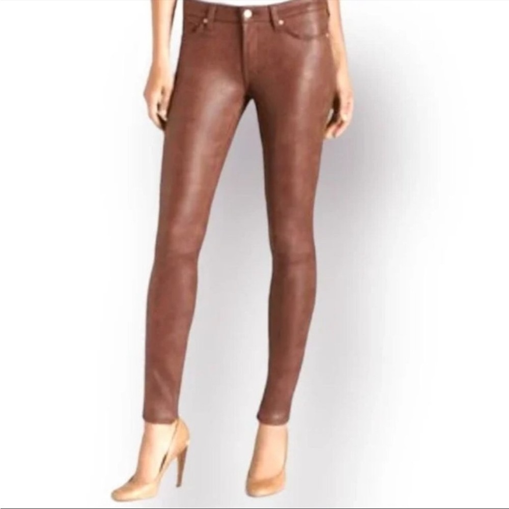 7 for all Mankind dark dusty rose coated skinny jeans Size 26